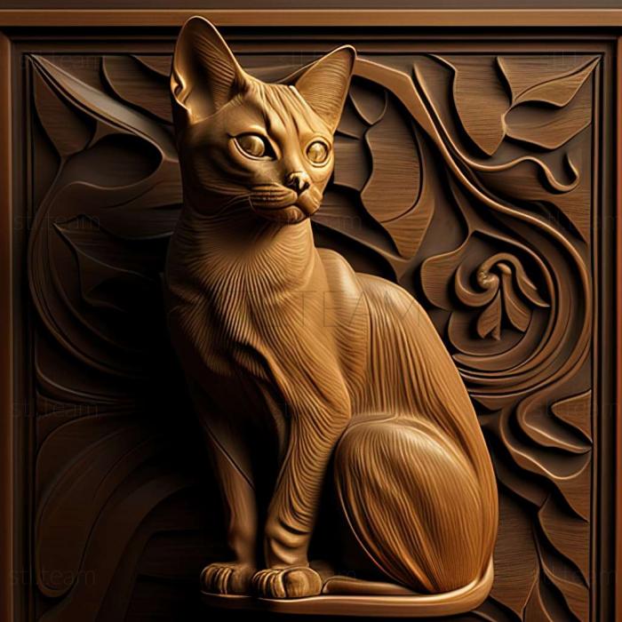 3D model Burmese cat (STL)